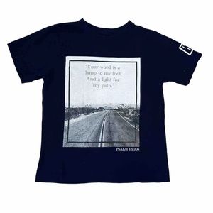 Eighty Eight Brand-Black-Graphic Shirt w/ Psalms 119:105-Short Sleeve-Boy 10/12